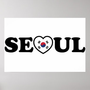 Affiche Drapeau de l'amour de Séoul au cœur de Taegeukgi