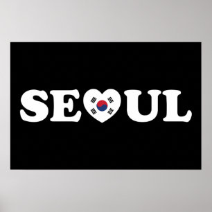 Affiche Drapeau de l'amour de Séoul au cœur Taegeukgi
