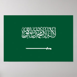Affiche Drapeau de l'Arabie saoudite