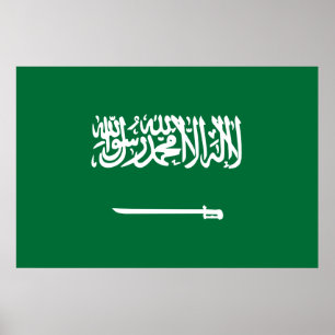 Affiche Drapeau de l'Arabie saoudite