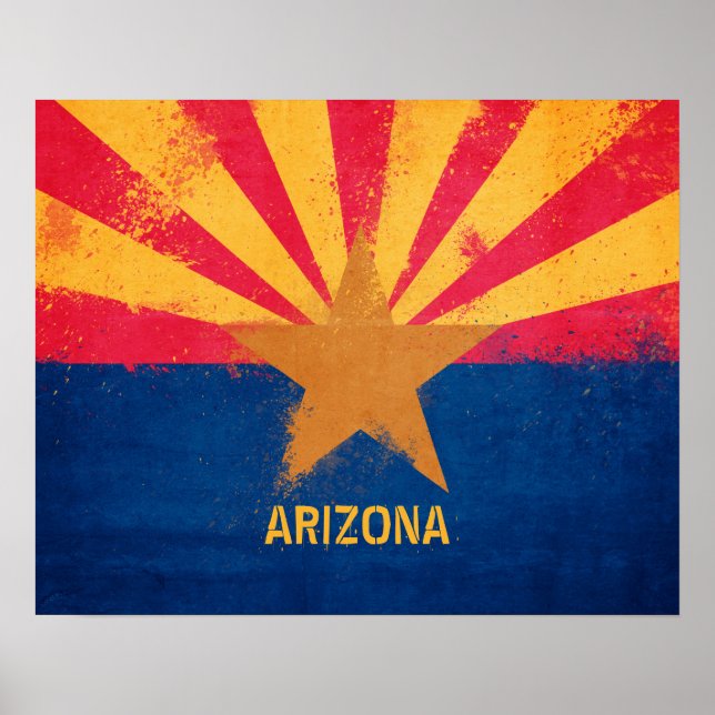 Affiche Drapeau de l'Arizona (Devant)