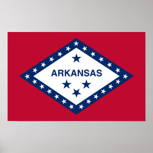 Affiche Drapeau de l'Arkansas