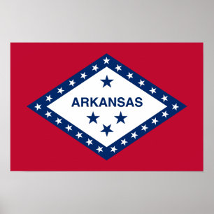 Affiche Drapeau de l'Arkansas