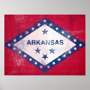 Affiche Drapeau de l'Arkansas