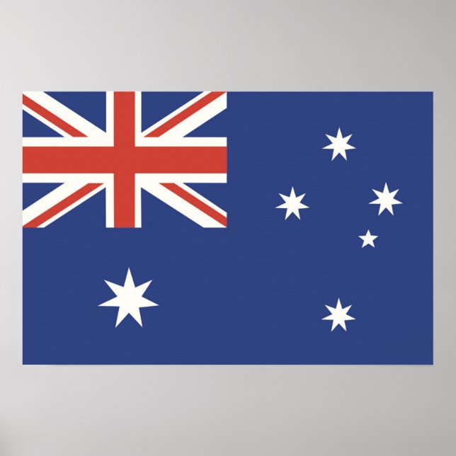 Affiche Drapeau de l'Australie (Devant)