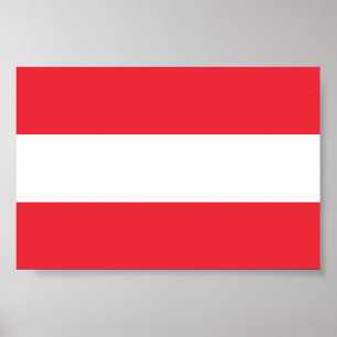 Affiche Drapeau de l'Autriche