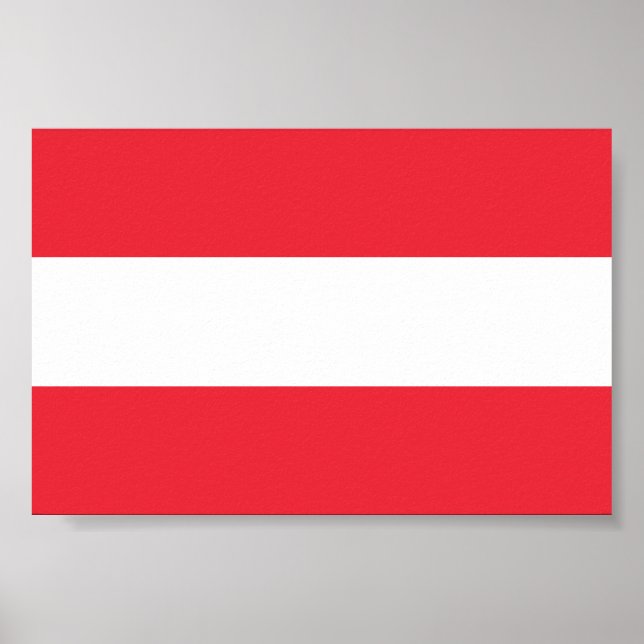 Affiche Drapeau de l'Autriche (Devant)