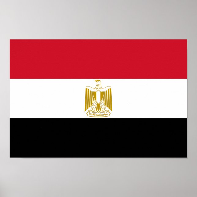 Affiche Drapeau de l'Égypte (Devant)