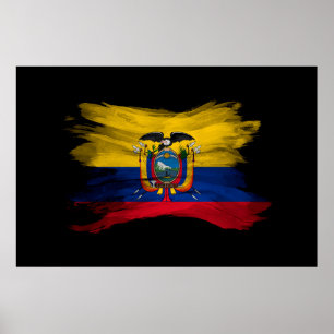 Affiche Drapeau de l'Equateur bracelet, drapeau national
