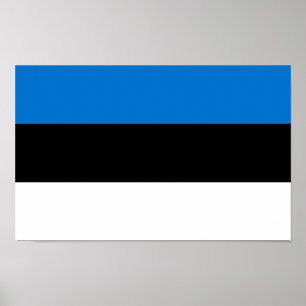 Affiche Drapeau de l'Estonie