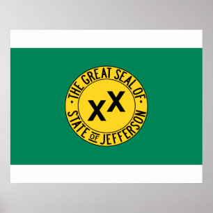 Affiche Drapeau de l'État américain proposé de Jefferson