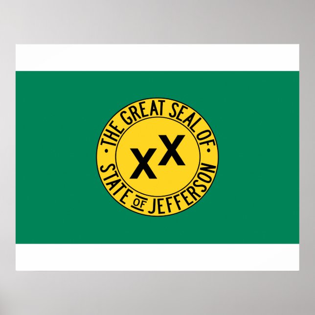 Affiche Drapeau de l'État américain proposé de Jefferson (Devant)