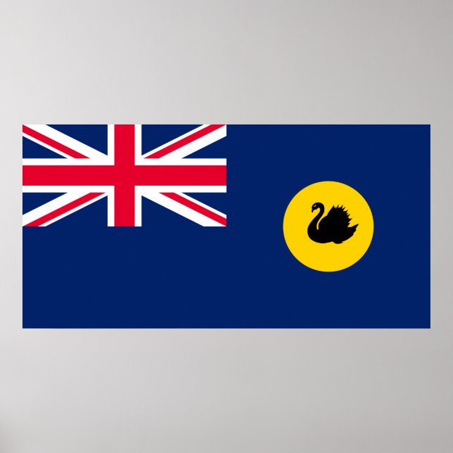 Affiche Drapeau de l'État d'Australie-Occidentale (Devant)