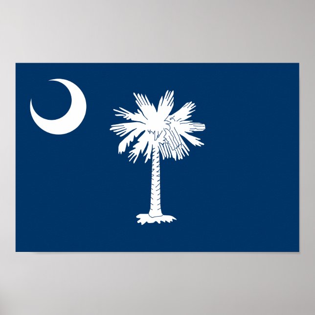 Affiche Drapeau de l'État de Caroline du Sud (Devant)