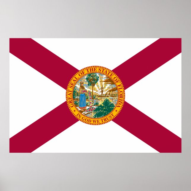 Affiche Drapeau de l'État de Floride (Devant)