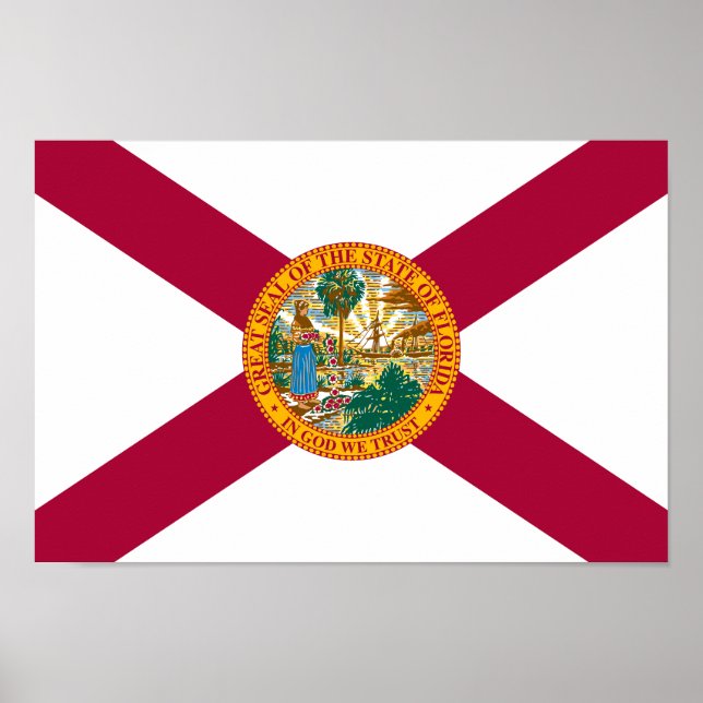 Affiche Drapeau de l'État de Floride (Devant)