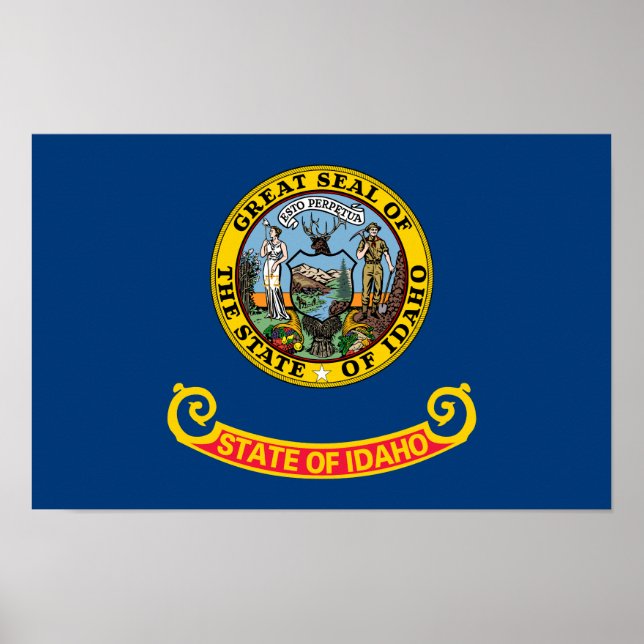 Affiche Drapeau de l'État de l'Idaho (Devant)