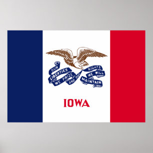 Affiche Drapeau de l'État de l'Iowa