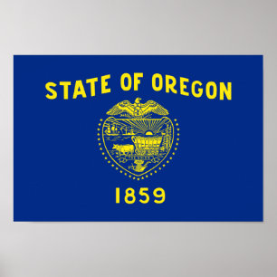 Affiche Drapeau de l'État de l'Oregon