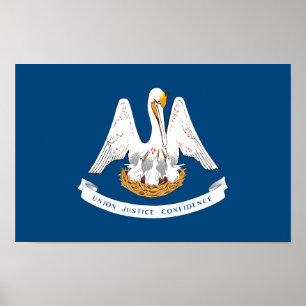 Affiche Drapeau de l'État de Louisiane