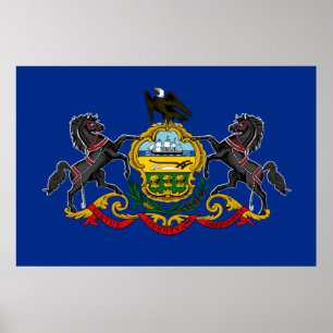 Affiche Drapeau de l'État de Pennsylvanie