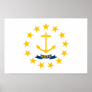 Affiche Drapeau de l'État de Rhode Island