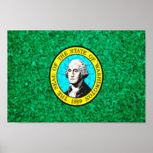Affiche Drapeau de l'État de Washington