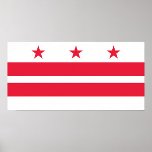 Affiche Drapeau de l'État de Washington DC