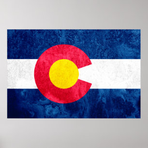 Affiche Drapeau de l'État du Colorado
