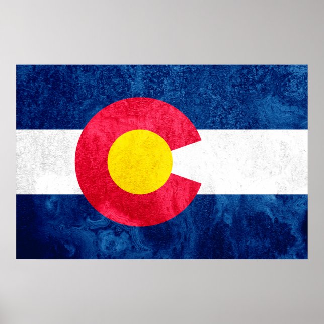 Affiche Drapeau de l'État du Colorado (Devant)