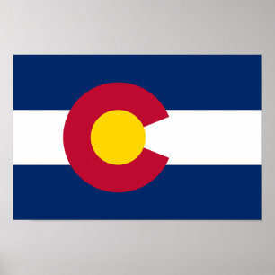 Affiche Drapeau de l'État du Colorado