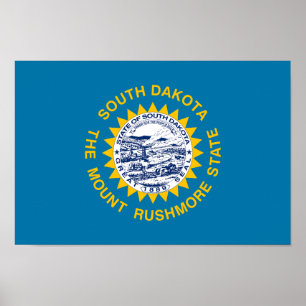 Affiche Drapeau de l'État du Dakota du Sud