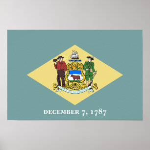Affiche Drapeau de l'État du Delaware