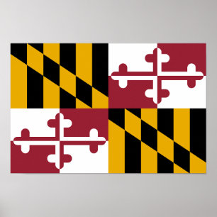 Affiche Drapeau de l'État du Maryland