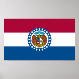 Affiche Drapeau de l'État du Missouri