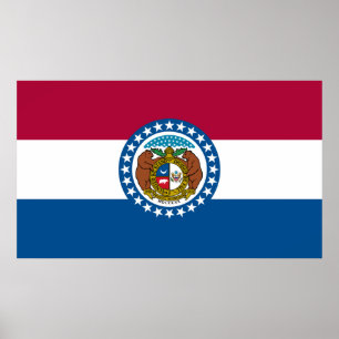Affiche Drapeau de l'État du Missouri