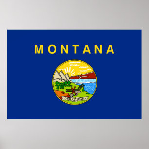 Affiche Drapeau de l'État du Montana