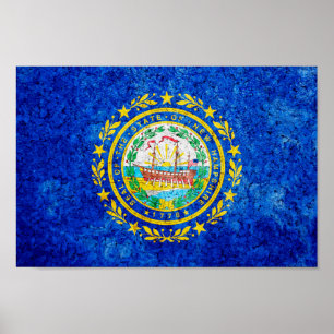 Affiche Drapeau de l'État du New Hampshire