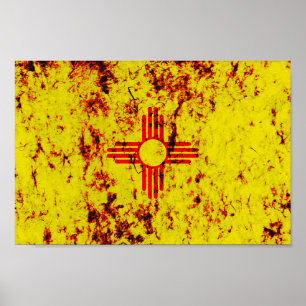 Affiche Drapeau de l'État du Nouveau-Mexique