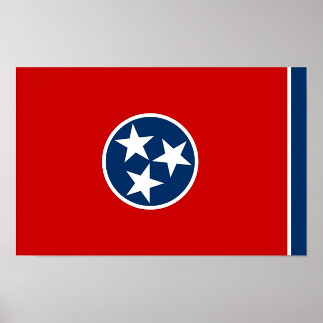 Affiche Drapeau de l'État du Tennessee (Devant)
