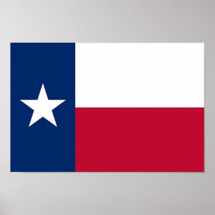 Affiche Drapeau de l'État du Texas