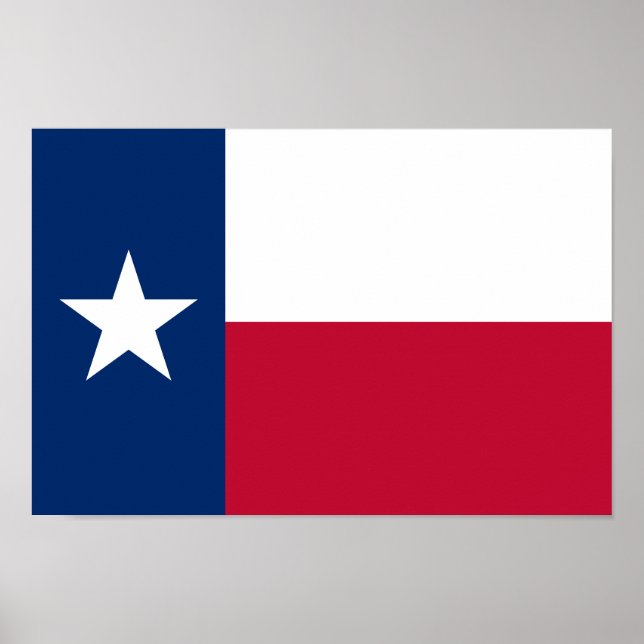 Affiche Drapeau de l'État du Texas (Devant)