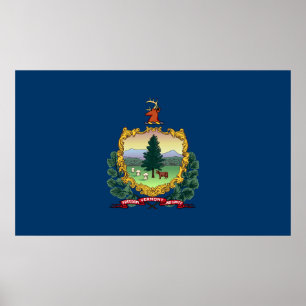 Affiche Drapeau de l'État du Vermont