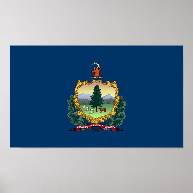 Affiche Drapeau de l'État du Vermont (Devant)