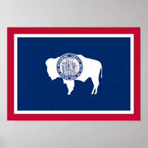 Affiche Drapeau de l'État du Wyoming