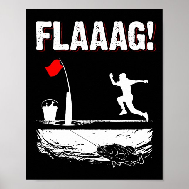 Affiche Drapeau de levage pour pêche sur glace pour drapea (Devant)