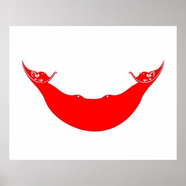 Affiche Drapeau de l'île de Pâques (Rapa Nui) (Devant)