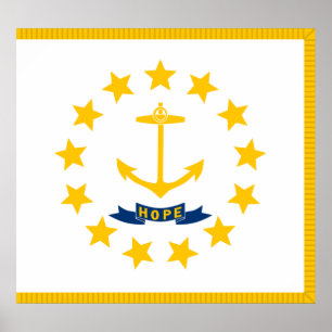 Affiche Drapeau de l'île de Rhode