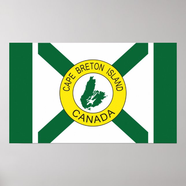 Affiche Drapeau de l'île du Cap-Breton (non officiel), Nou (Devant)