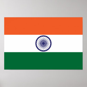 Affiche Drapeau de l'Inde